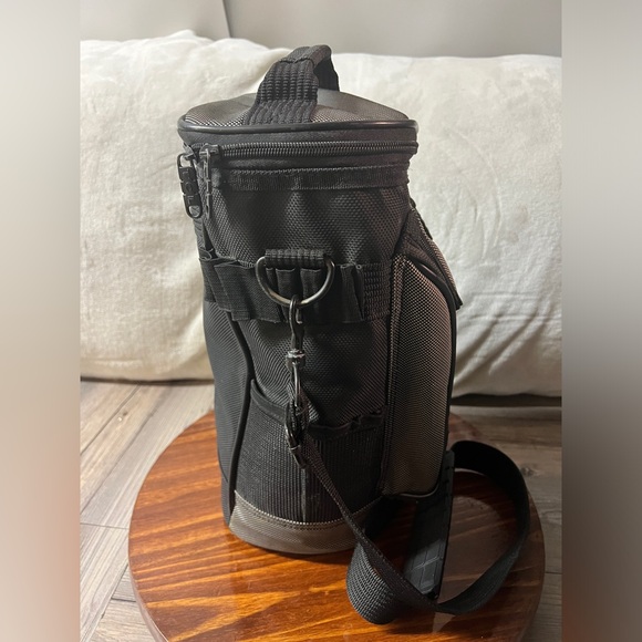 Travelers Club Lunch bag/cooler golf Club Mini Clip on Bag black gray pockets - Picture 5 of 9